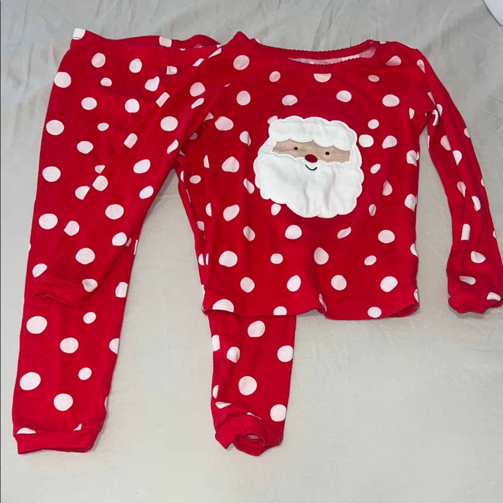 Carter's Red Polka Dot holiday pajamas